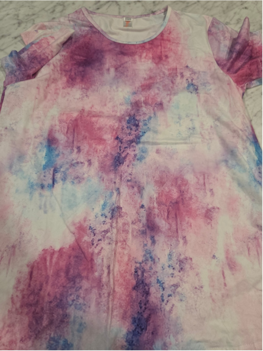 Women's Unbranded Short Sleeve Tie-Dye Tee Size L Pink Purple